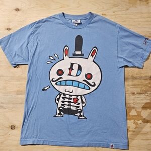 Kidrobot Blue Cartoon Graphic Tee